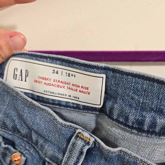 Gap jeans cheeky straight high rise size 18R / 34 - Picture 3 of 3